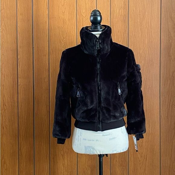 Sam. Girl's Harlow Faux Fur Jacket size 10 - Picture 2 of 12